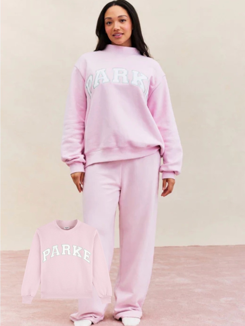 NWT Parke Pink Mockneck in Sprinkle